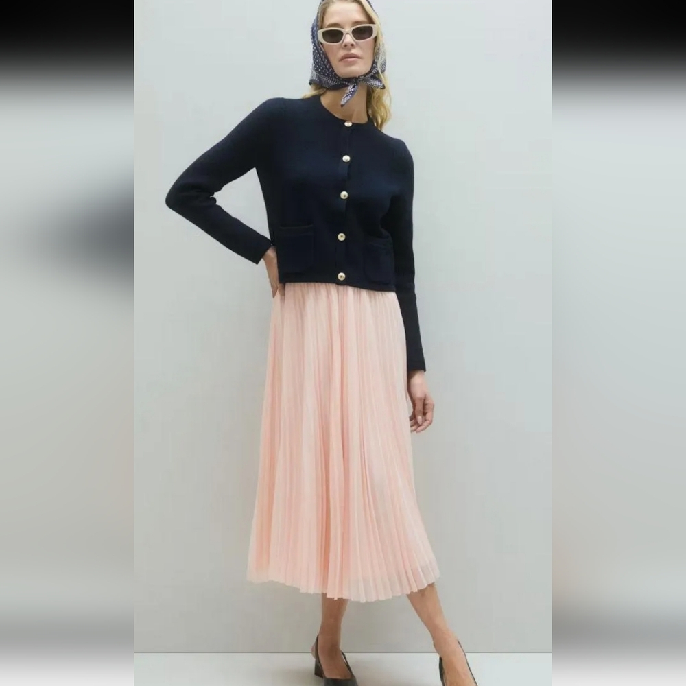 🌷3/$15🌷 Quince Chiffon lined Pleated Skirt